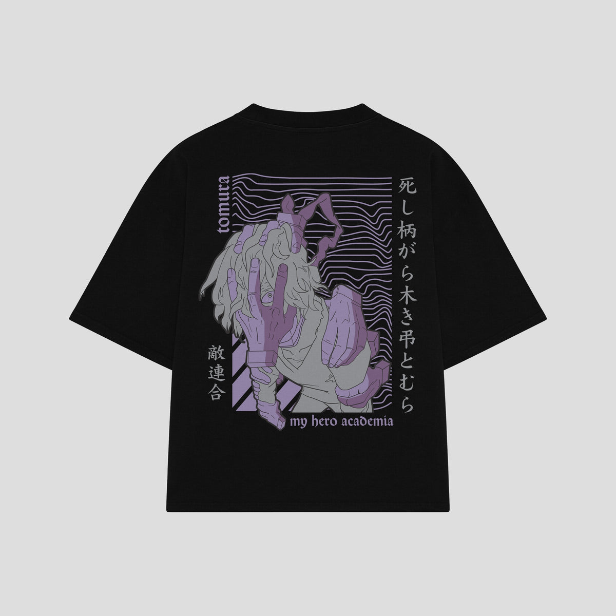Playera streetwear premium de anime y gaming ExtraLife MX, corte oversized drop shoulder ligero y fresco en color Deep Black y Off-White, moda urbana mexicana de culto.