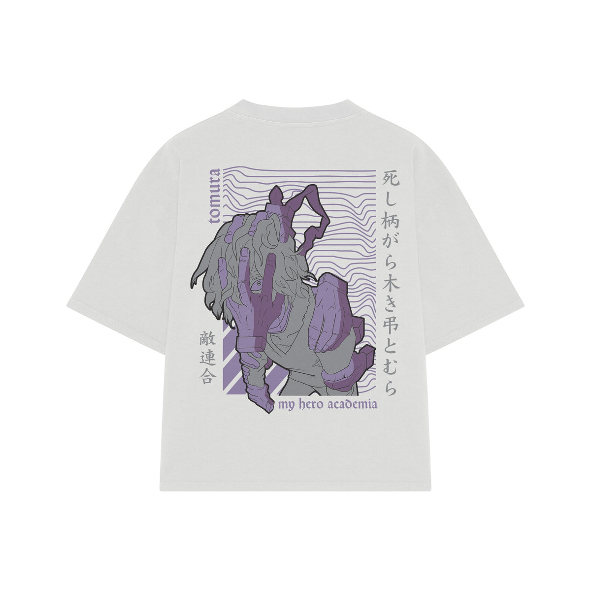 Playera streetwear premium de anime y gaming ExtraLife MX, corte oversized drop shoulder ligero y fresco en color Deep Black y Off-White, moda urbana mexicana de culto.