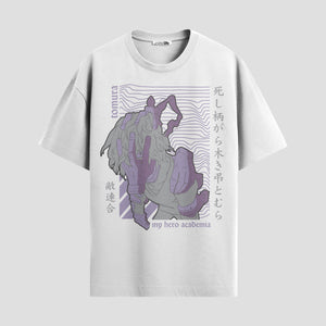 Playera urbana de anime y gaming ExtraLife MX, corte Standard Fit unisex ligero y transpirable en color Deep Black y Pure White, ropa de uso diario para gym y casual.
