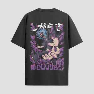 Playera urbana de anime y gaming ExtraLife MX, corte Standard Fit unisex ligero y transpirable en color Deep Black y Pure White, ropa de uso diario para gym y casual.