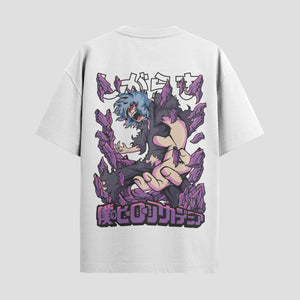 Playera urbana de anime y gaming ExtraLife MX, corte Standard Fit unisex ligero y transpirable en color Deep Black y Pure White, ropa de uso diario para gym y casual.