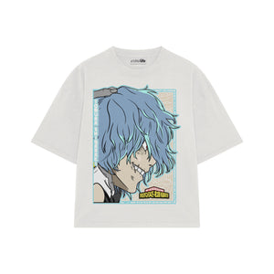 Playera streetwear premium de anime y gaming ExtraLife MX, corte oversized drop shoulder ligero y fresco en color Deep Black y Off-White, moda urbana mexicana de culto.