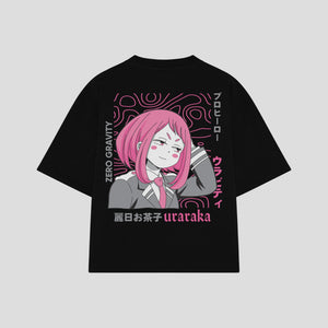 Playera streetwear premium de anime y gaming ExtraLife MX, corte oversized drop shoulder ligero y fresco en color Deep Black y Off-White, moda urbana mexicana de culto.