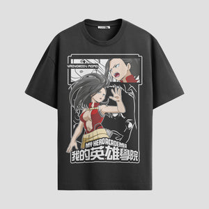 Playera urbana de anime y gaming ExtraLife MX, corte Standard Fit unisex ligero y transpirable en color Deep Black y Pure White, ropa de uso diario para gym y casual.