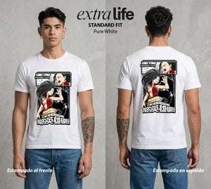 La Academia de Heroes | La Creadora del Bien #02594 - Playera Standard Fit | Pure White - Foto en modelo