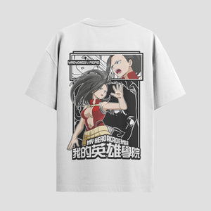 Playera urbana de anime y gaming ExtraLife MX, corte Standard Fit unisex ligero y transpirable en color Deep Black y Pure White, ropa de uso diario para gym y casual.