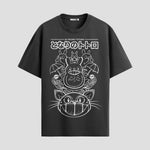 Playera urbana de anime y gaming ExtraLife MX, corte Standard Fit unisex ligero y transpirable en color Deep Black y Pure White, ropa de uso diario para gym y casual.