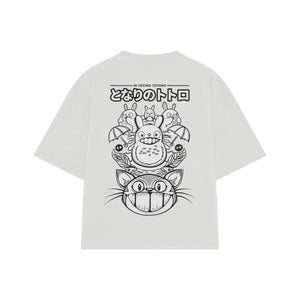 Playera streetwear premium de anime y gaming ExtraLife MX, corte oversized drop shoulder ligero y fresco en color Deep Black y Off-White, moda urbana mexicana de culto.