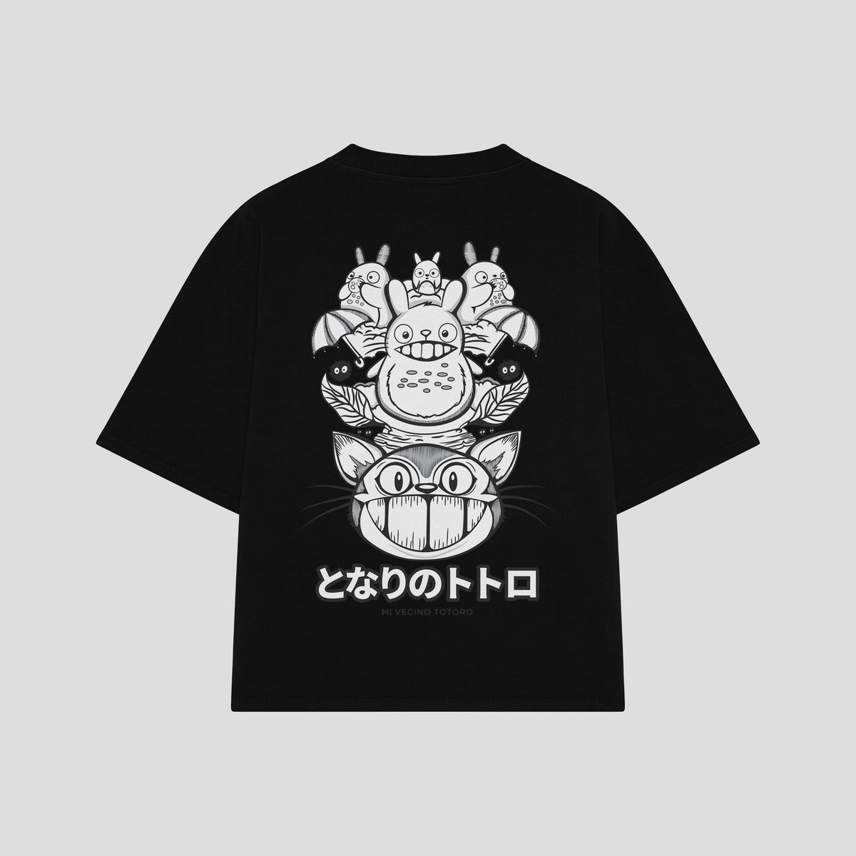Playera streetwear premium de anime y gaming ExtraLife MX, corte oversized drop shoulder ligero y fresco en color Deep Black y Off-White, moda urbana mexicana de culto.