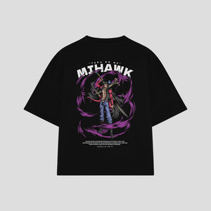 Playera streetwear premium de anime y gaming ExtraLife MX, corte oversized drop shoulder ligero y fresco en color Deep Black y Off-White, moda urbana mexicana de culto.