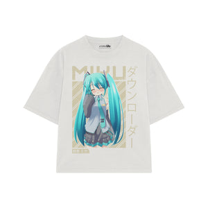 Playera streetwear premium de anime y gaming ExtraLife MX, corte oversized drop shoulder ligero y fresco en color Deep Black y Off-White, moda urbana mexicana de culto.