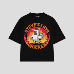 Playera streetwear premium de anime y gaming ExtraLife MX, corte oversized drop shoulder ligero y fresco en color Deep Black y Off-White, moda urbana mexicana de culto.