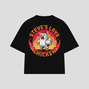 Playera streetwear premium de anime y gaming ExtraLife MX, corte oversized drop shoulder ligero y fresco en color Deep Black y Off-White, moda urbana mexicana de culto.