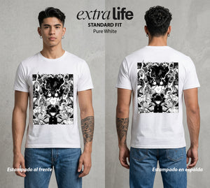 El Psiconico Reprimido | El Rey del Fondo de la Cancha #02615 - Playera Standard Fit | Pure White - Foto en modelo