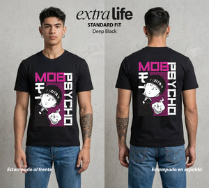 El Psiconico Reprimido | El Psiquico al Cien #02619 - Playera Standard Fit | Deep Black - Foto en modelo
