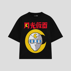 Playera streetwear premium de anime y gaming ExtraLife MX, corte oversized drop shoulder ligero y fresco en color Deep Black y Off-White, moda urbana mexicana de culto.