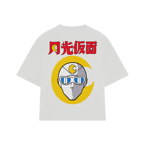 Playera streetwear premium de anime y gaming ExtraLife MX, corte oversized drop shoulder ligero y fresco en color Deep Black y Off-White, moda urbana mexicana de culto.