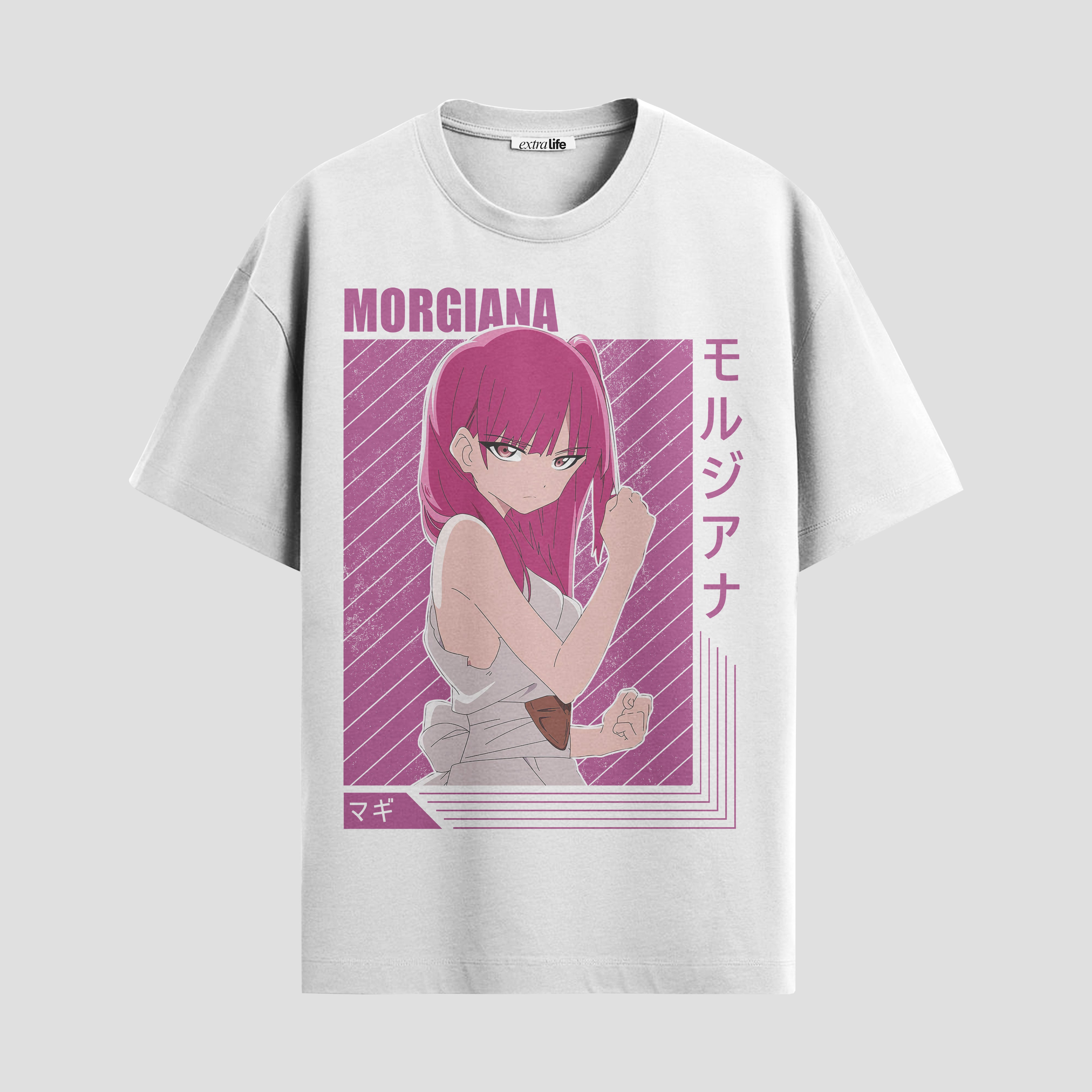 Playera urbana de anime y gaming ExtraLife MX, corte Standard Fit unisex ligero y transpirable en color Deep Black y Pure White, ropa de uso diario para gym y casual.