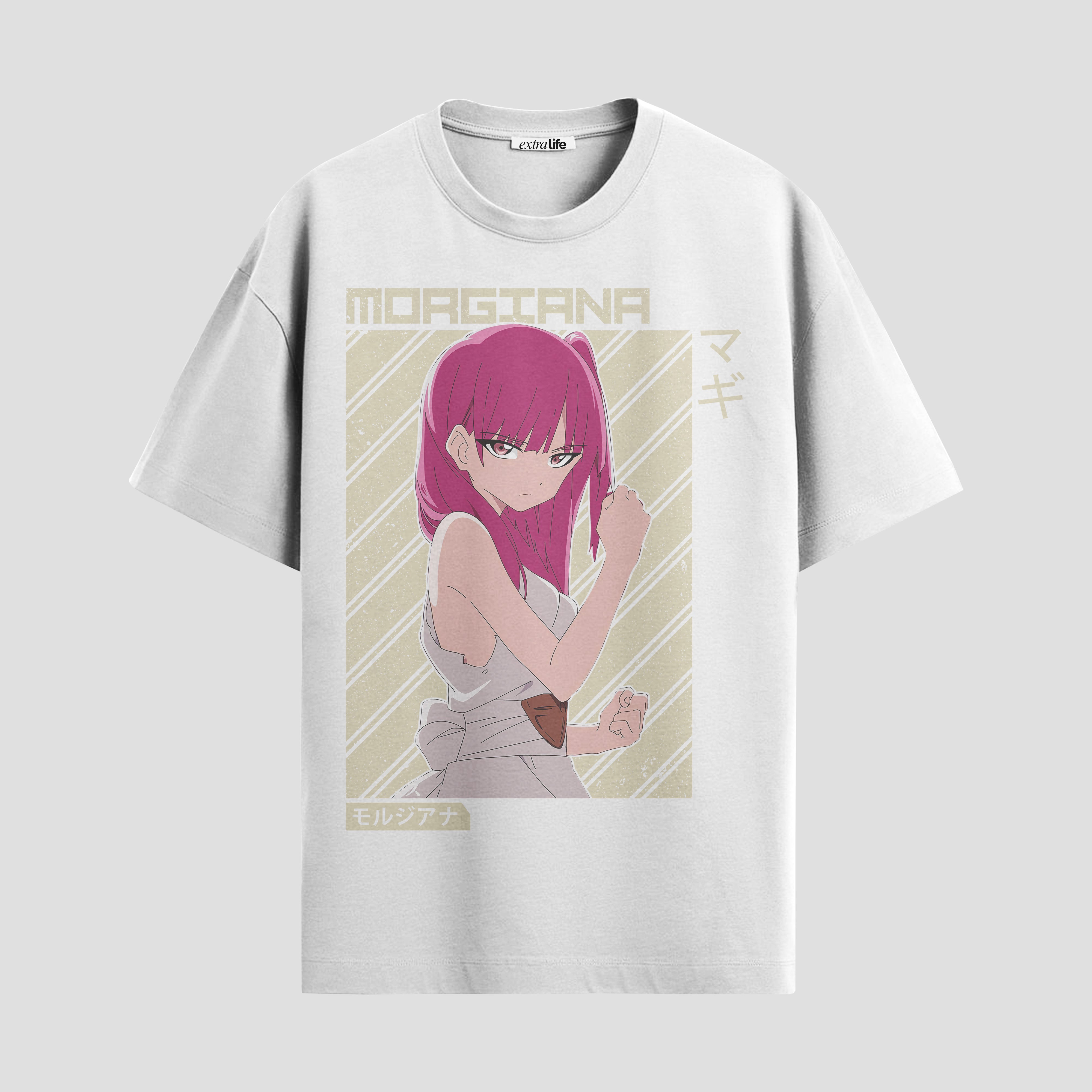 Playera urbana de anime y gaming ExtraLife MX, corte Standard Fit unisex ligero y transpirable en color Deep Black y Pure White, ropa de uso diario para gym y casual.