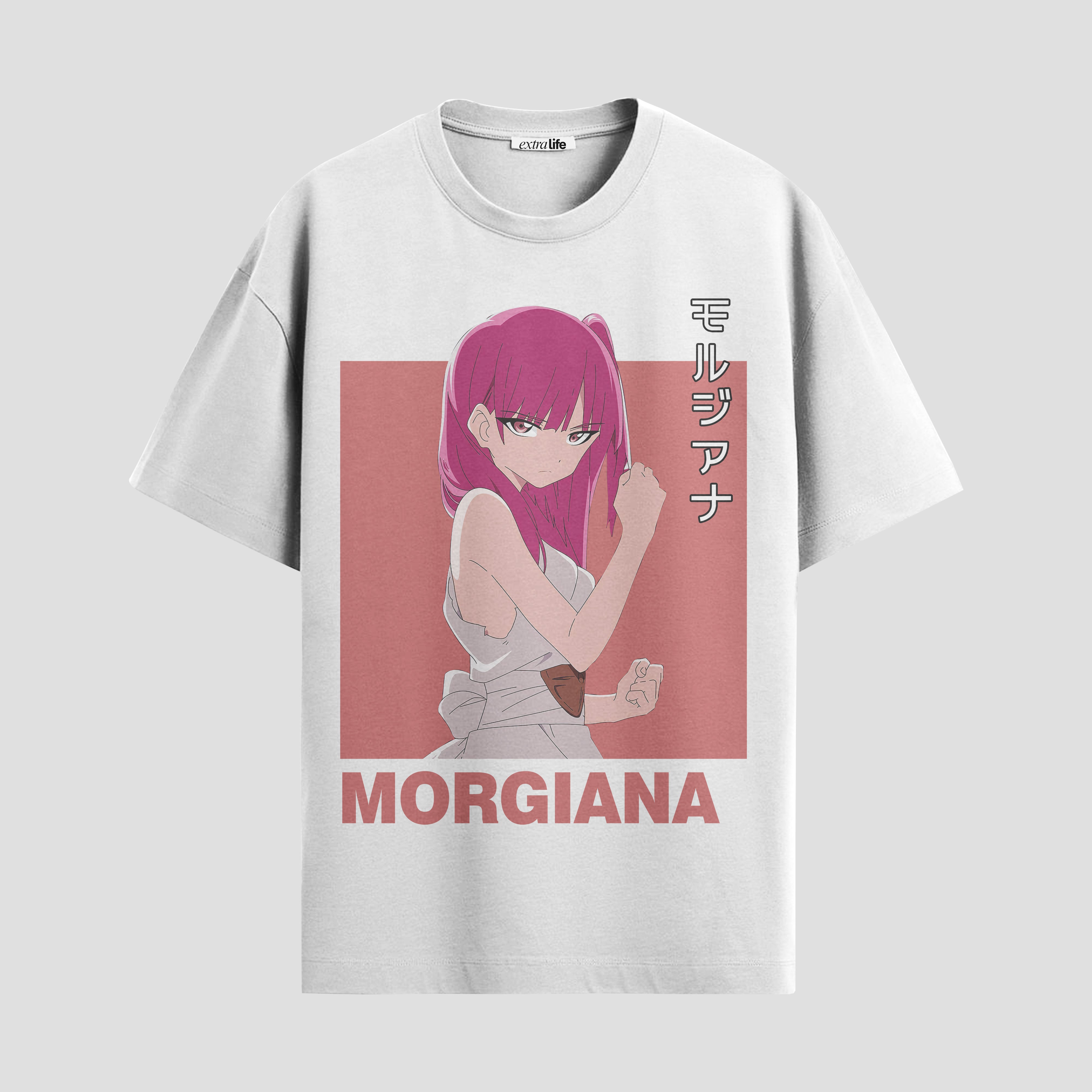 Playera urbana de anime y gaming ExtraLife MX, corte Standard Fit unisex ligero y transpirable en color Deep Black y Pure White, ropa de uso diario para gym y casual.