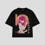Playera streetwear premium de anime y gaming ExtraLife MX, corte oversized drop shoulder ligero y fresco en color Deep Black y Off-White, moda urbana mexicana de culto.