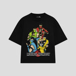 Playera streetwear premium de anime y gaming ExtraLife MX, corte oversized drop shoulder ligero y fresco en color Deep Black y Off-White, moda urbana mexicana de culto.