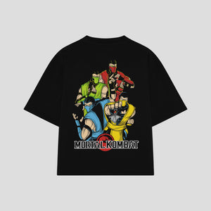Playera streetwear premium de anime y gaming ExtraLife MX, corte oversized drop shoulder ligero y fresco en color Deep Black y Off-White, moda urbana mexicana de culto.