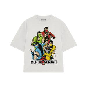 Playera streetwear premium de anime y gaming ExtraLife MX, corte oversized drop shoulder ligero y fresco en color Deep Black y Off-White, moda urbana mexicana de culto.