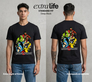 El Torneo Mortal | Los Kombatientes #02631 - Playera Standard Fit | Deep Black - Foto en modelo