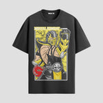 Playera urbana de anime y gaming ExtraLife MX, corte Standard Fit unisex ligero y transpirable en color Deep Black y Pure White, ropa de uso diario para gym y casual.