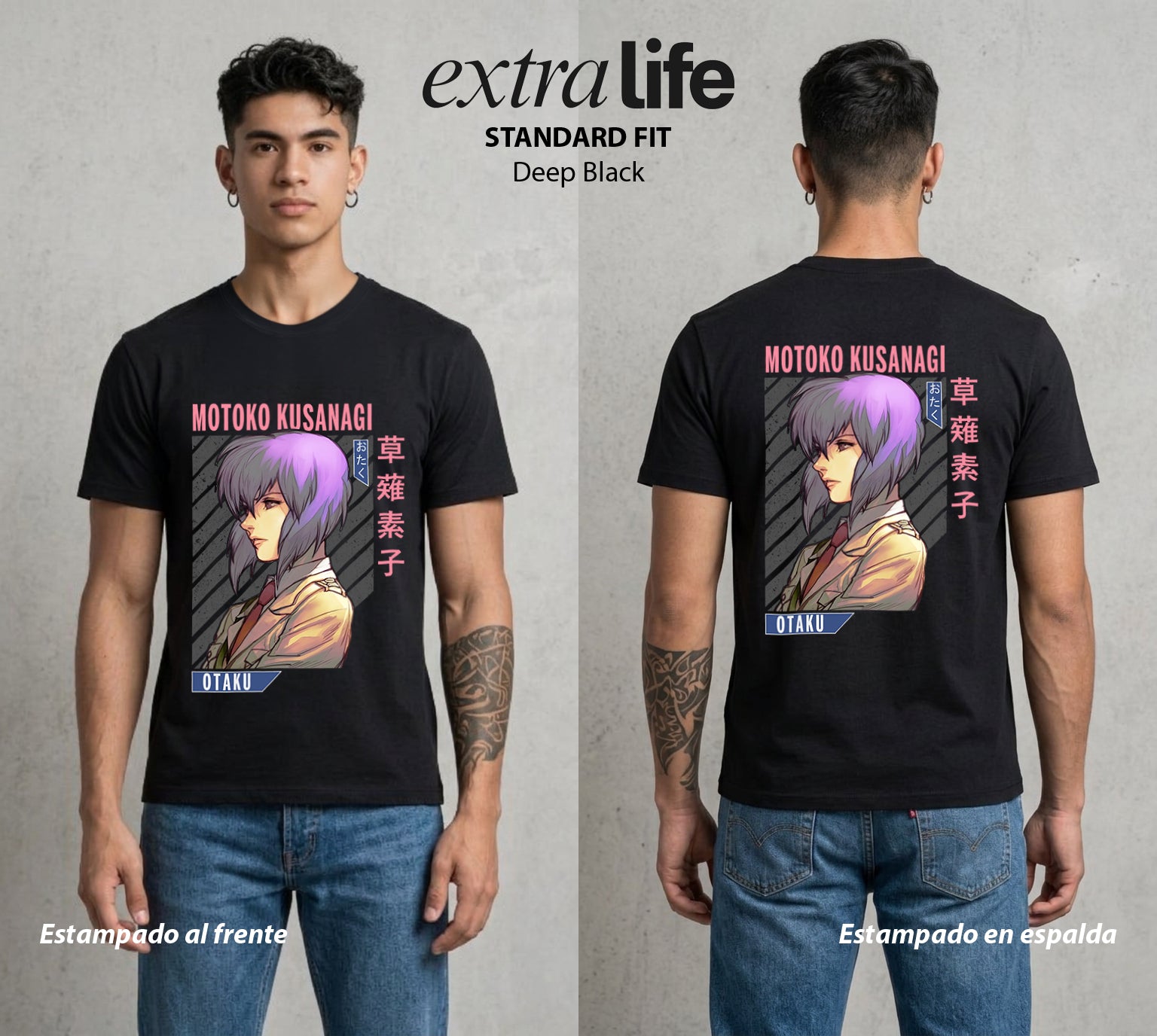 La Conciencia Digital | La Conciencia del Mañana #02640 - Playera Standard Fit | Deep Black - Foto en modelo