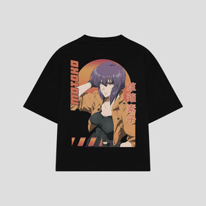 Playera streetwear premium de anime y gaming ExtraLife MX, corte oversized drop shoulder ligero y fresco en color Deep Black y Off-White, moda urbana mexicana de culto.