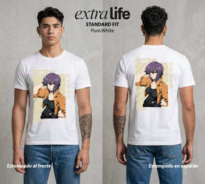 La Conciencia Digital | La Ghostrunner #02649 - Playera Standard Fit | Pure White - Foto en modelo