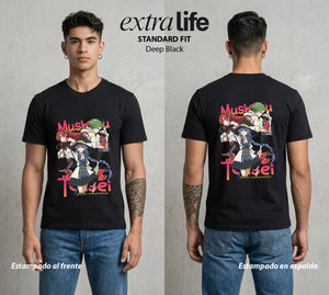 La Segunda Oportunidad | Los del Isekai del Bien #02650 - Playera Standard Fit | Deep Black - Foto en modelo