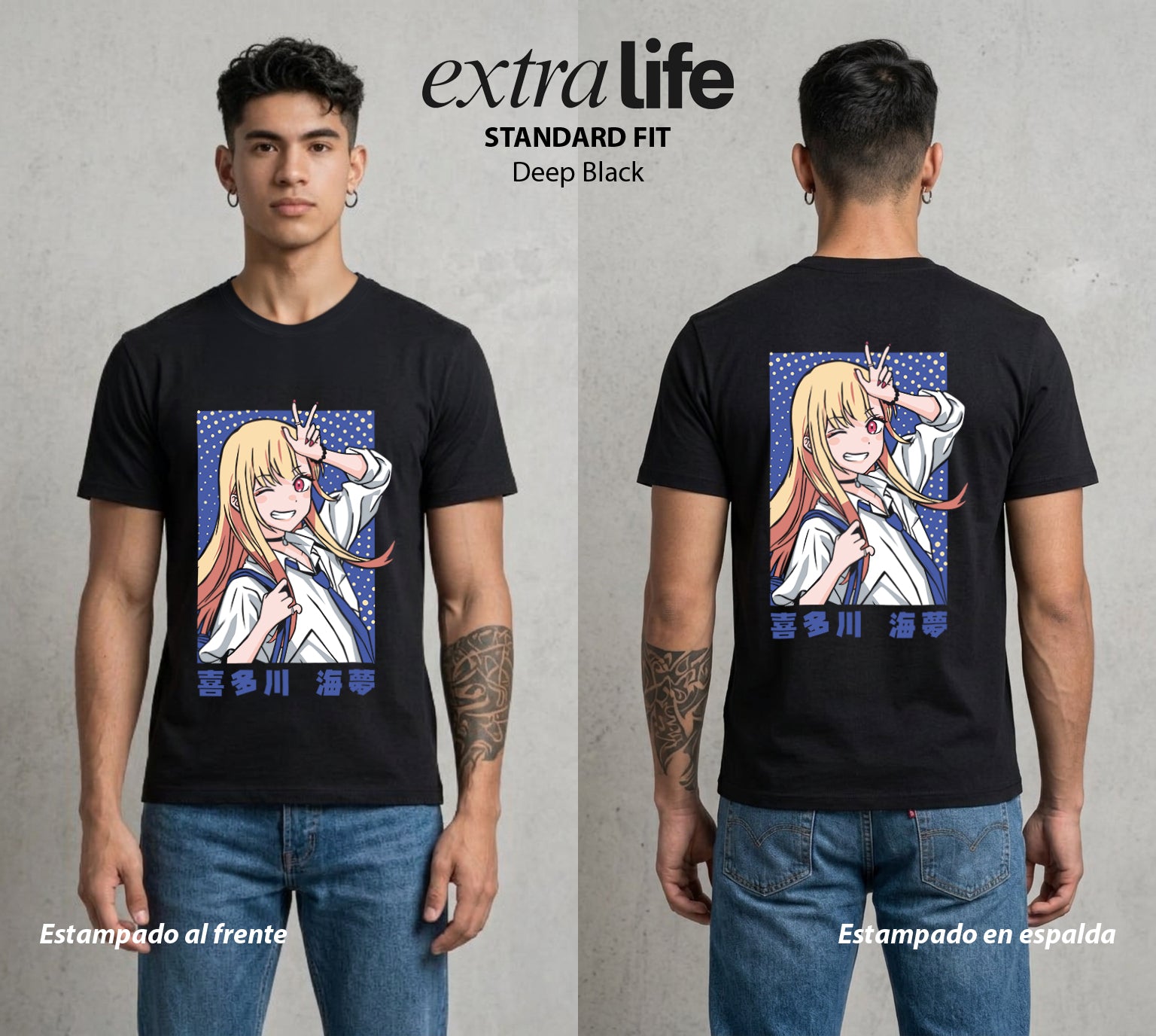 El Arte del Cosplay | El Amor del Cosplay #02663 - Playera Standard Fit | Deep Black - Foto en modelo