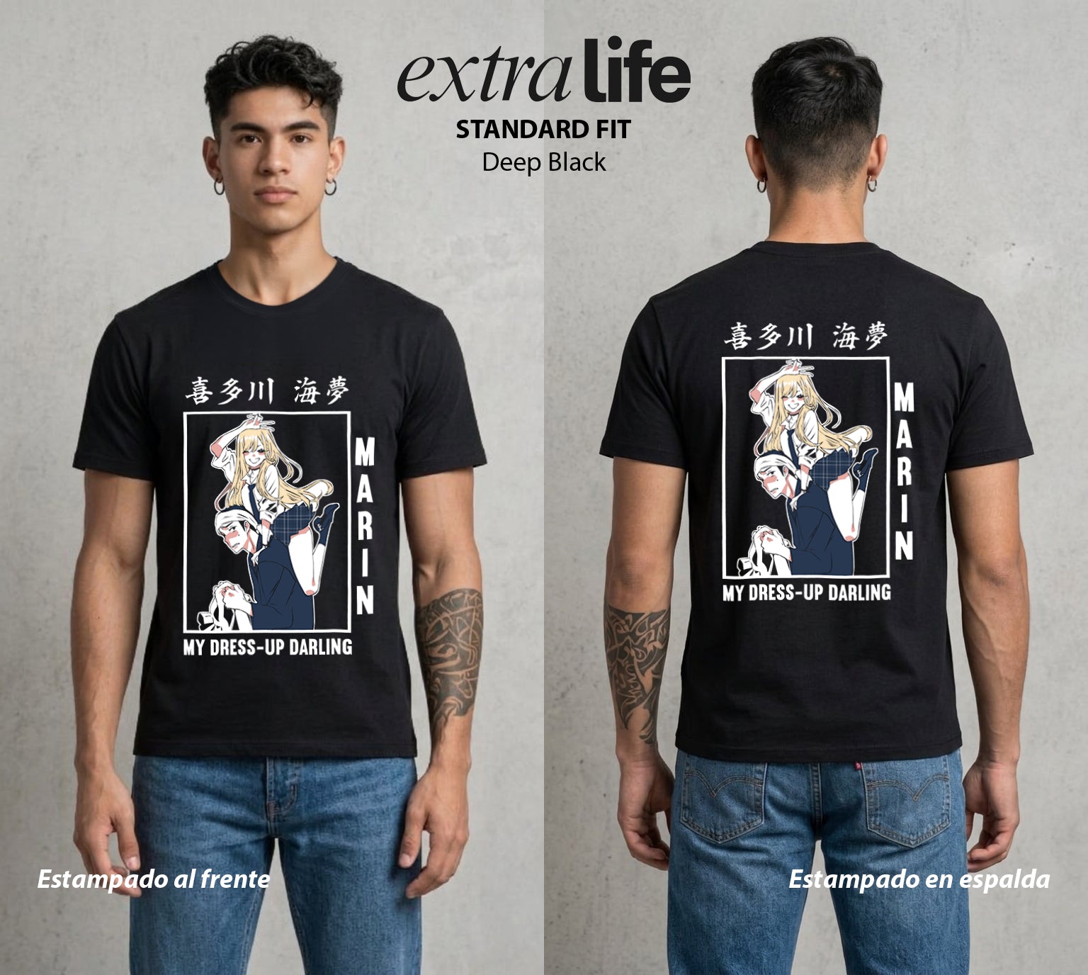 El Arte del Cosplay | El Infinito Absoluto #02675 - Playera Standard Fit | Deep Black - Foto en modelo