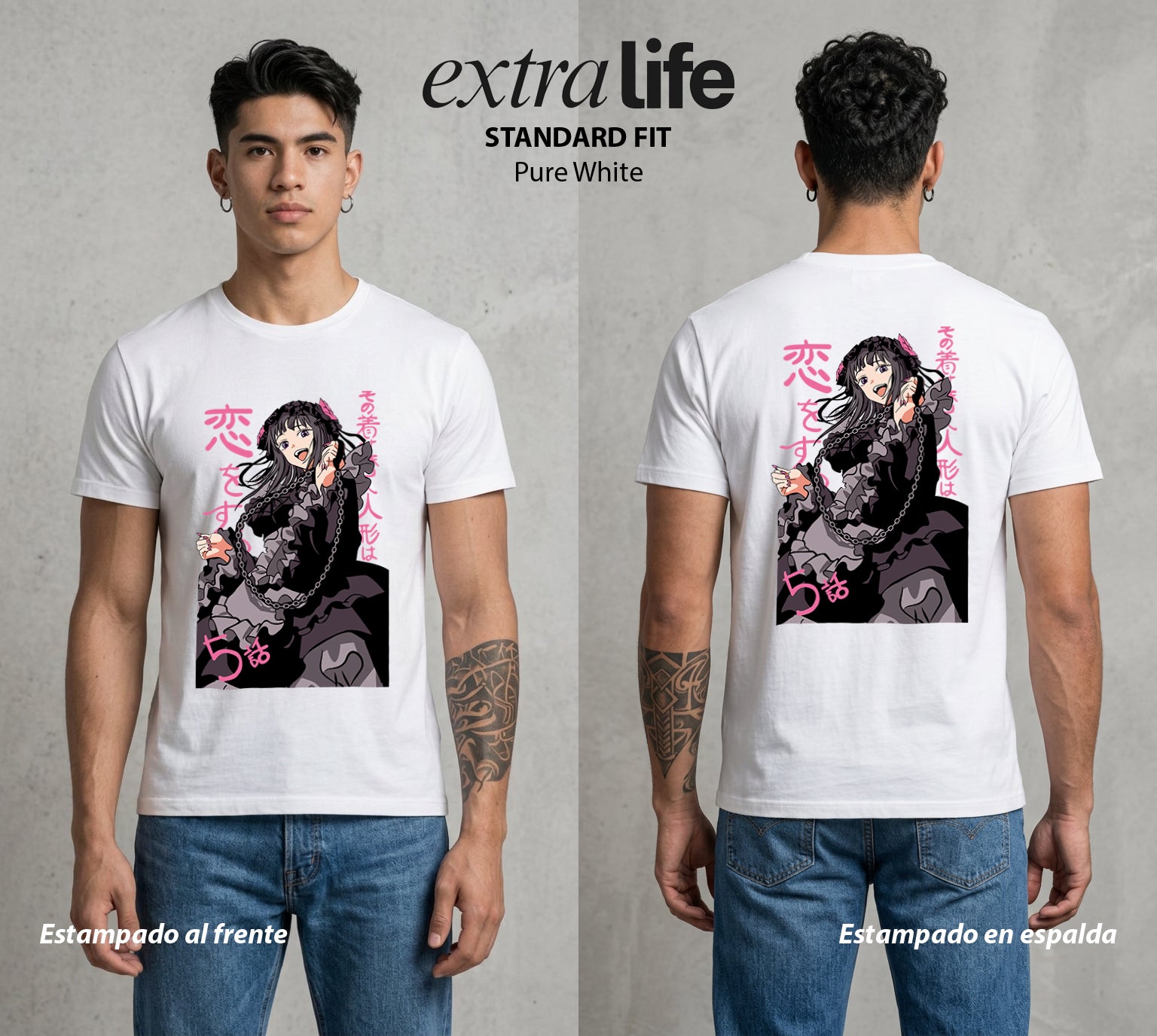 El Arte del Cosplay | El Vacio del Bien #02680 - Playera Standard Fit | Pure White - Foto en modelo