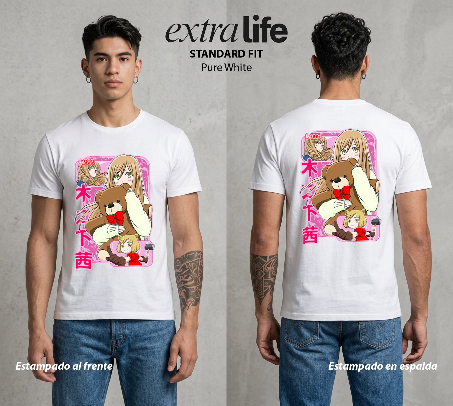El Amor del Nivel Maximo | El Poder del Maximo #02683 - Playera Standard Fit | Pure White - Foto en modelo