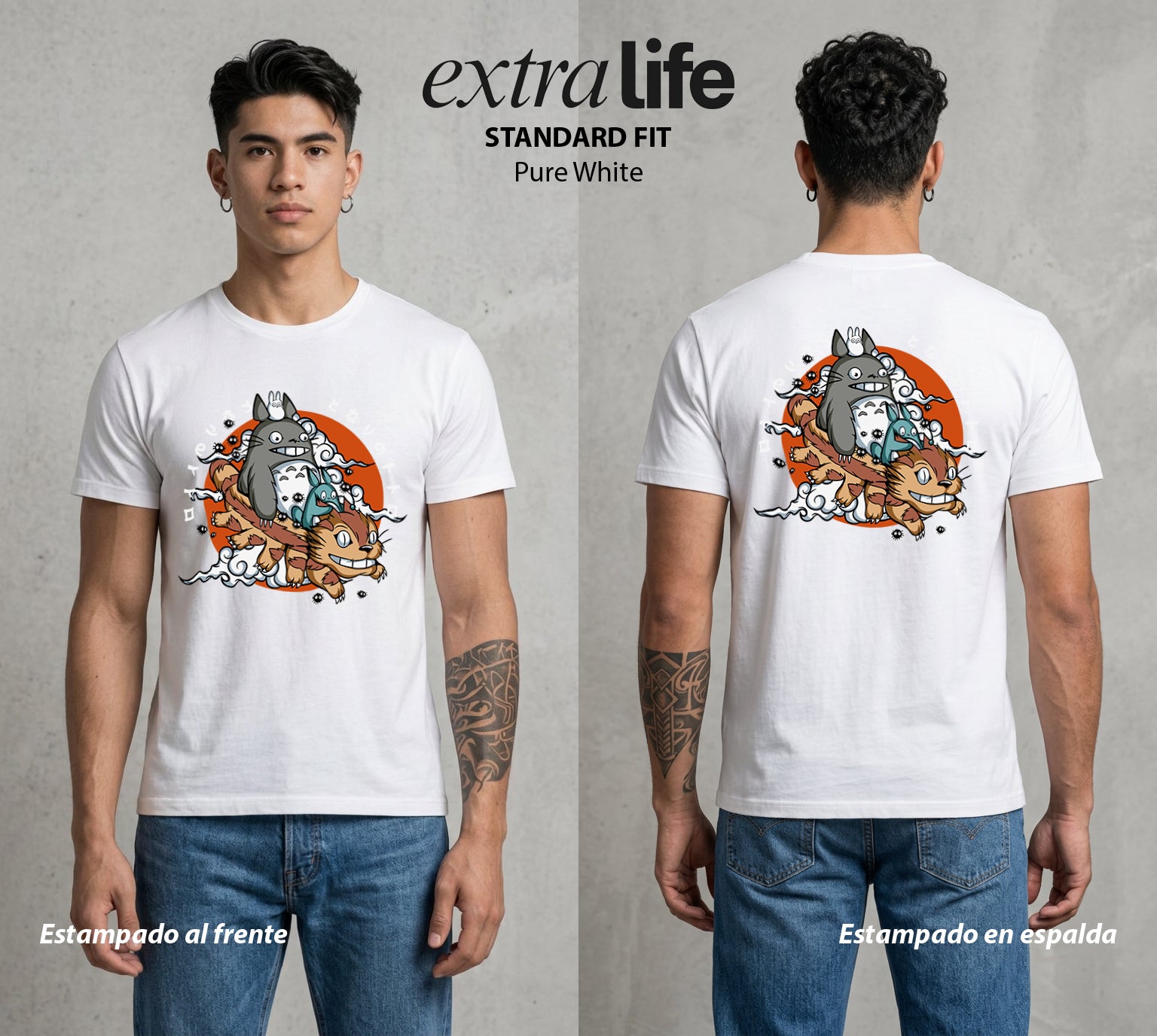 El Estudio del Viento | El Espiritu del Bien #02685 - Playera Standard Fit | Pure White - Foto en modelo