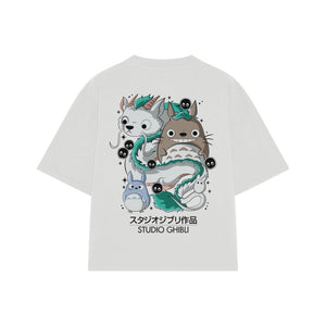 Playera streetwear premium de anime y gaming ExtraLife MX, corte oversized drop shoulder ligero y fresco en color Deep Black y Off-White, moda urbana mexicana de culto.