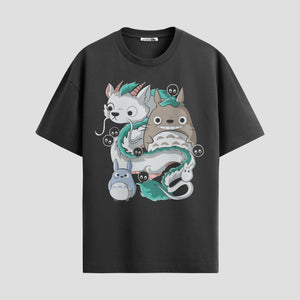 Playera urbana de anime y gaming ExtraLife MX, corte Standard Fit unisex ligero y transpirable en color Deep Black y Pure White, ropa de uso diario para gym y casual.