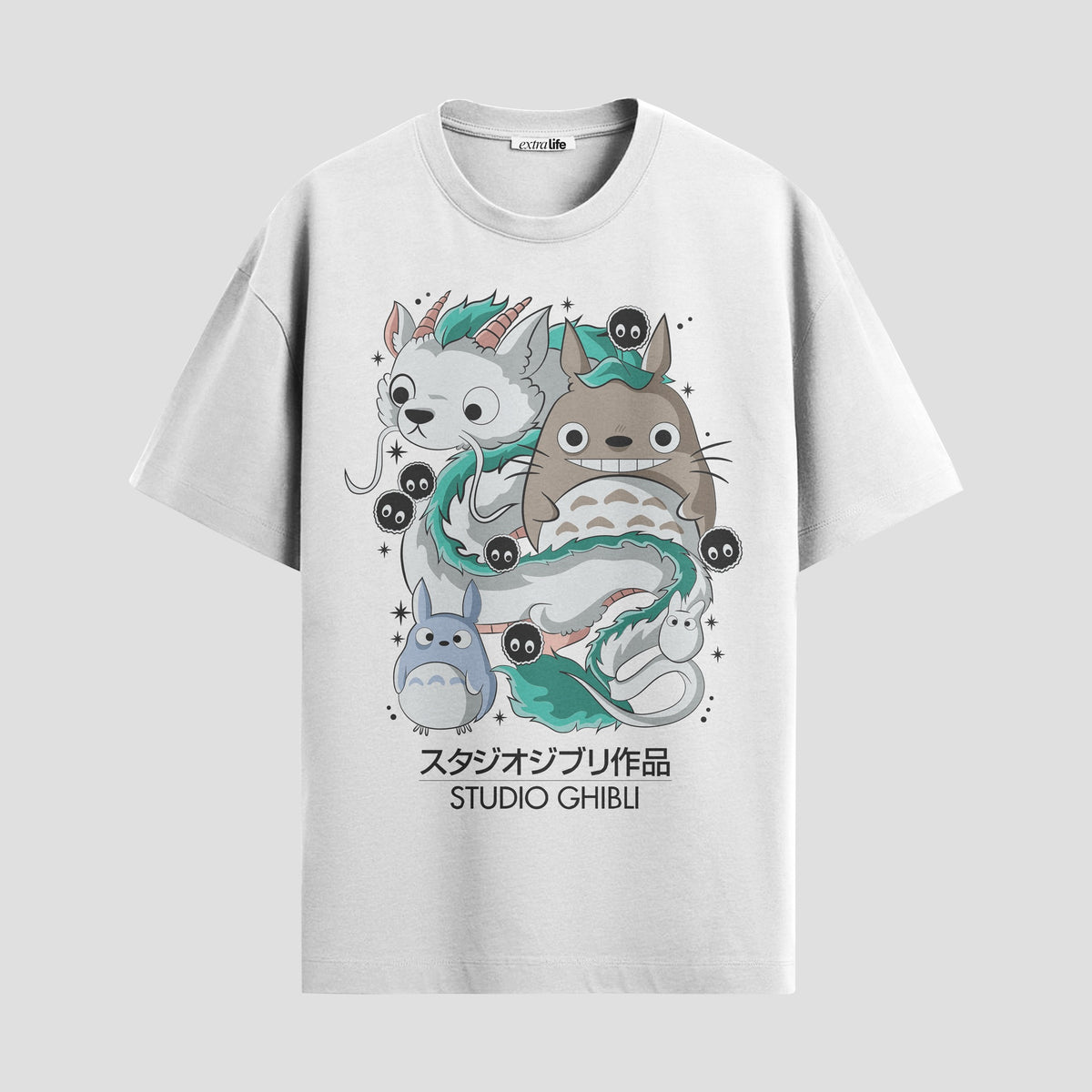 Playera urbana de anime y gaming ExtraLife MX, corte Classic Premium unisex ligero y transpirable en color Deep Black y Pure White, ropa de uso diario para gym y casual.
