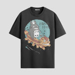 Playera urbana de anime y gaming ExtraLife MX, corte Standard Fit unisex ligero y transpirable en color Deep Black y Pure White, ropa de uso diario para gym y casual.