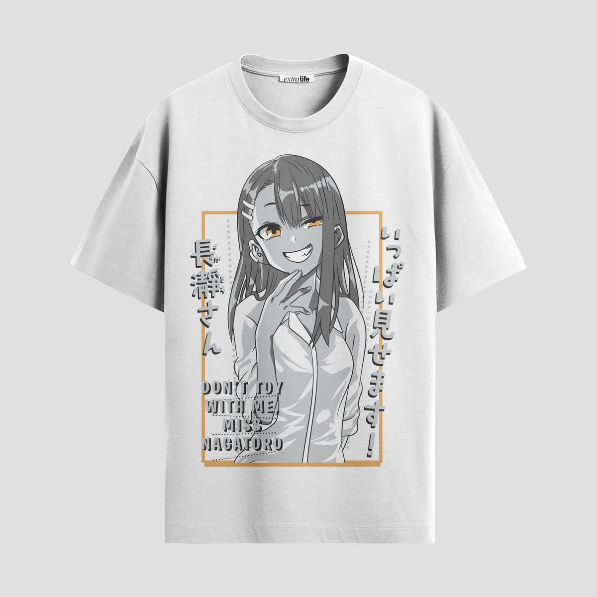 Playera urbana de anime y gaming ExtraLife MX, corte Classic Premium unisex ligero y transpirable en color Deep Black y Pure White, ropa de uso diario para gym y casual.