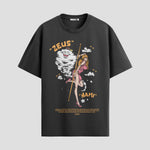 Playera urbana de anime y gaming ExtraLife MX, corte Standard Fit unisex ligero y transpirable en color Deep Black y Pure White, ropa de uso diario para gym y casual.