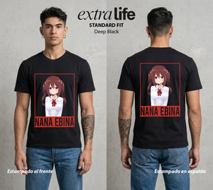 La Doble Vida | Dos Nanas Un Destino #02701 - Playera Standard Fit | Deep Black - Foto en modelo