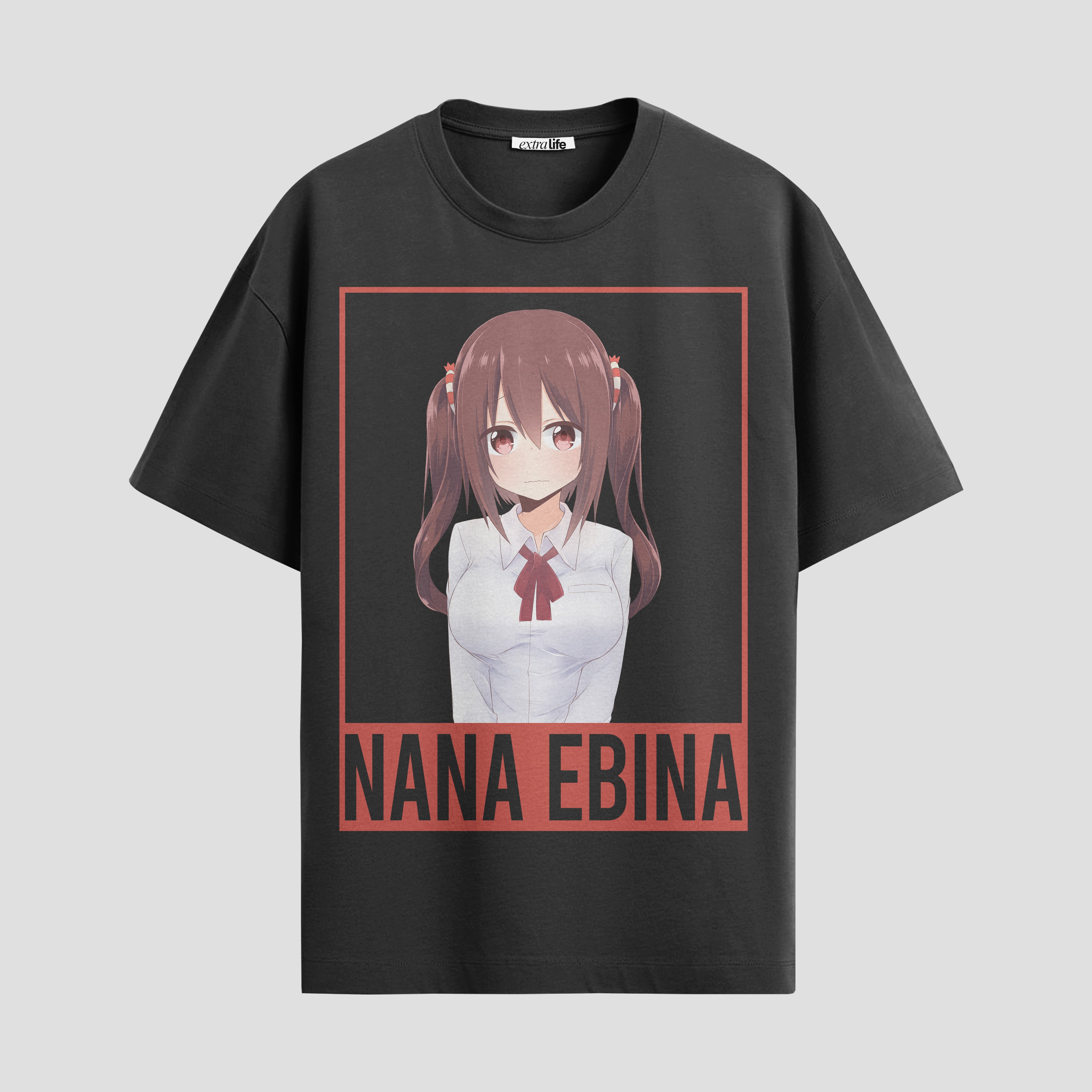 Playera urbana de anime y gaming ExtraLife MX, corte Standard Fit unisex ligero y transpirable en color Deep Black y Pure White, ropa de uso diario para gym y casual.
