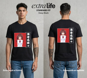 La Doble Vida | La Estrella del Punk #02702 - Playera Standard Fit | Deep Black - Foto en modelo