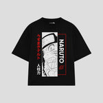 Playera streetwear premium de anime y gaming ExtraLife MX, corte oversized drop shoulder ligero y fresco en color Deep Black y Off-White, moda urbana mexicana de culto.