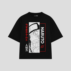 Playera streetwear premium de anime y gaming ExtraLife MX, corte oversized drop shoulder ligero y fresco en color Deep Black y Off-White, moda urbana mexicana de culto.